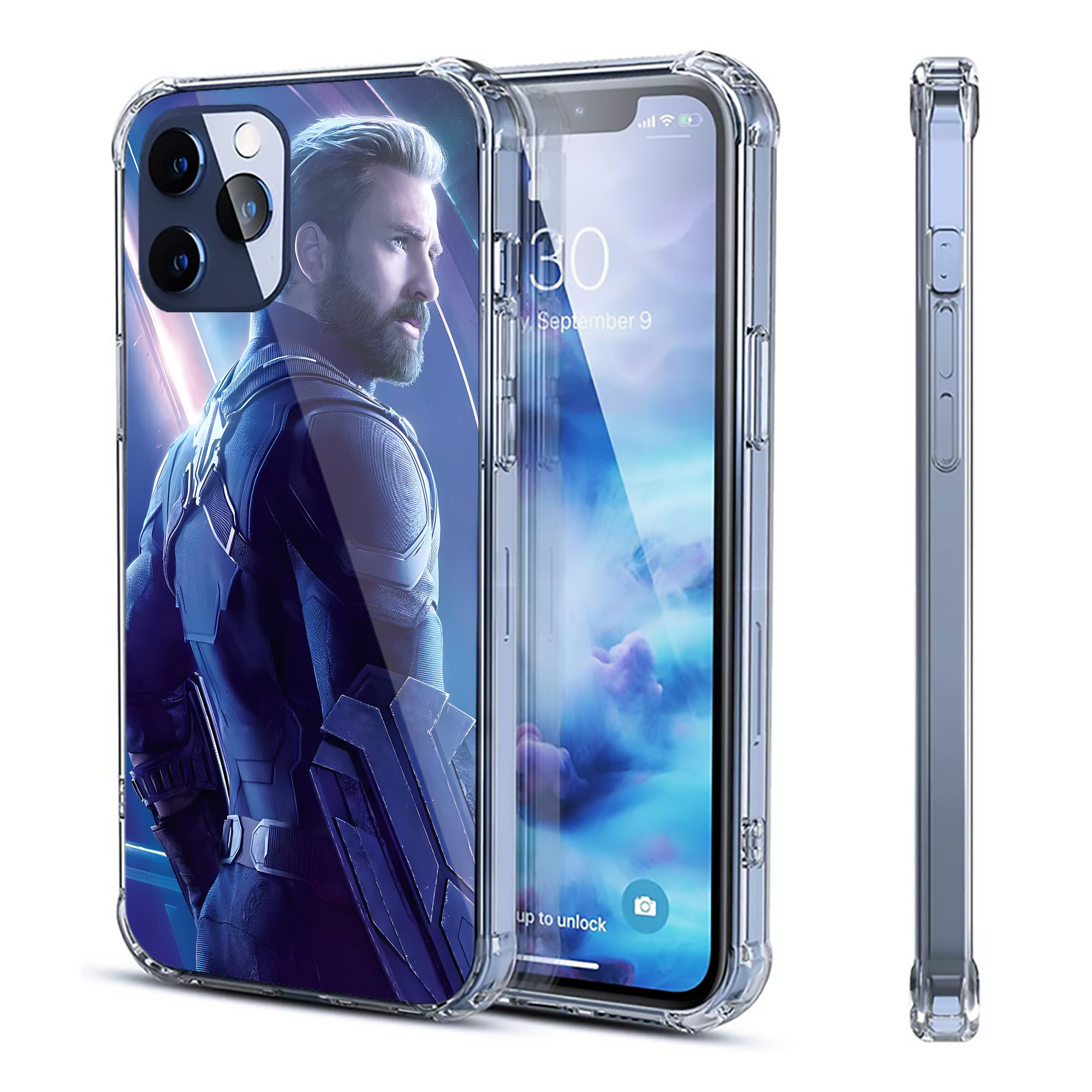 （画像用） アベンジャーズ The Avengers 【iPhone 12シリーズ対応】透明スマホケース（クリアソフトケース）